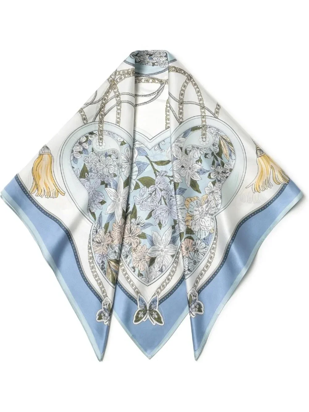 100% Mulberry Silk Scarf - Lightweight 35